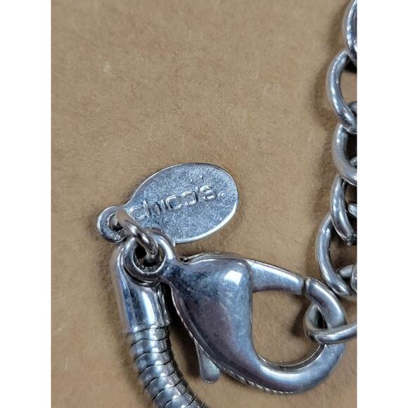 Chico's Women's White Silver Round Gold Chain Statement Necklace - Picture 3 of 3